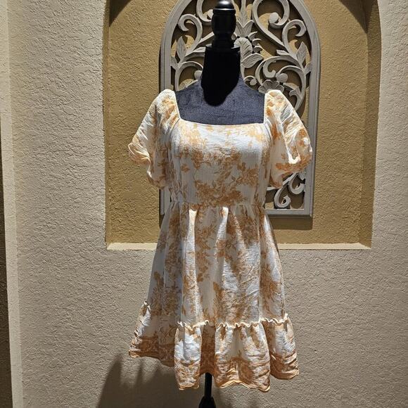 Blu Pepper L Tiered Dress Cottagecore Romantic Silhouette Pastoral Whimsical - Picture 1 of 9